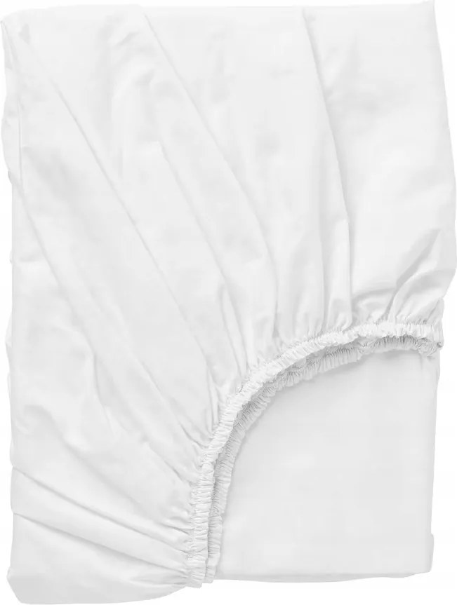 Gumis lepedő 200x200 100% Pamut Fehér