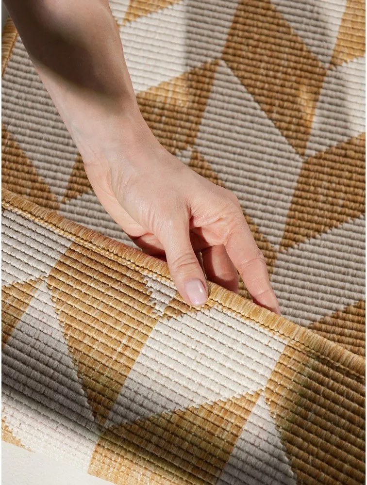 Okkersárga-krémszínű kültéri-beltéri futószőnyeg 80x200 cm Haringey Terrick – Ted Baker