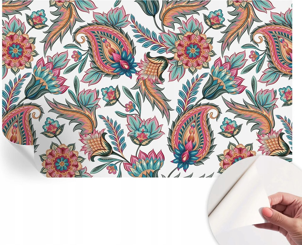 Öntapadós tapéta Fali furnér 3D hatás Keleti minta 416x254 cm