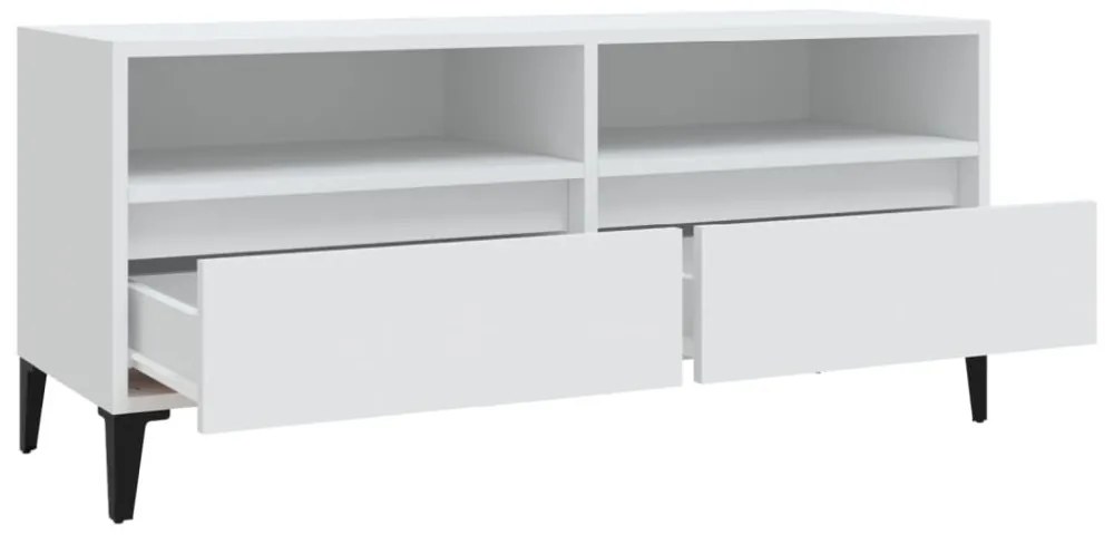 fehér szerelt fa TV-szekrény 100x34,5x44,5 cm
