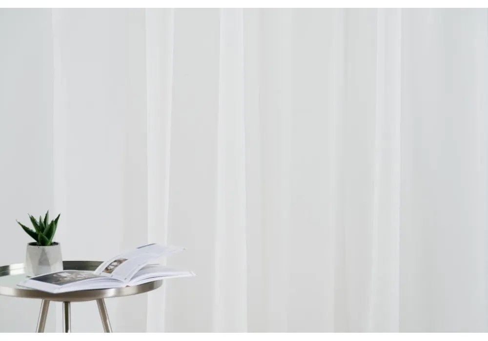 Krémszínű voile fényáteresztő függöny 300x260 cm Crush – Mendola Fabrics