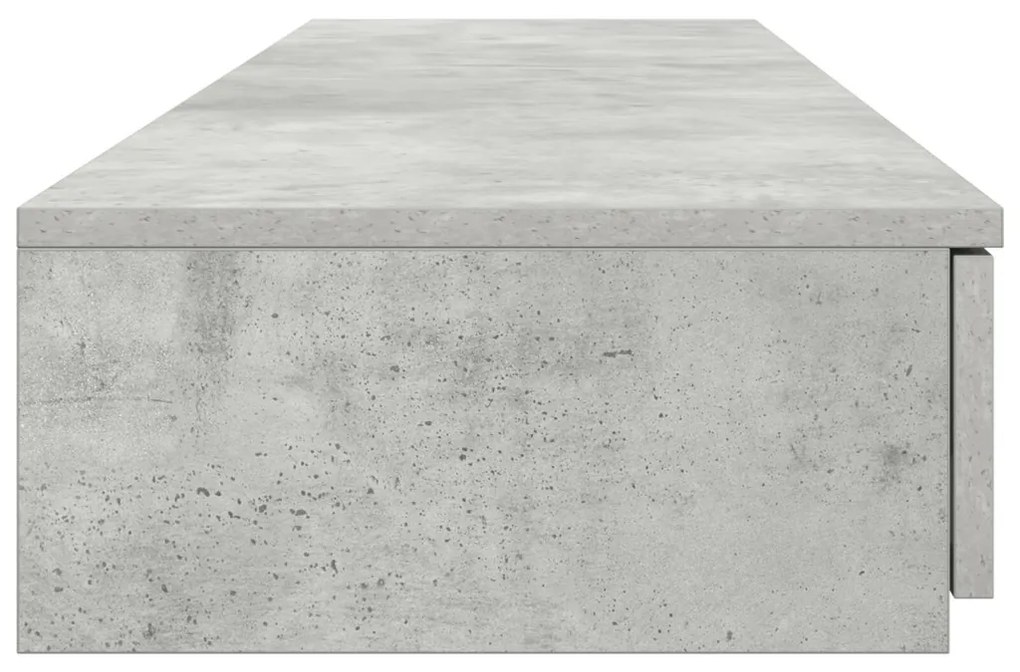 Ágyfiókok Beton Szürkében, 140x36.5x16.5 cm, Mérnöki Fából