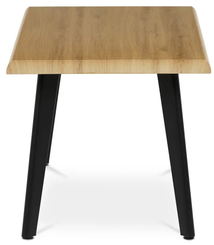 Măsuță de cafea 120x60x55 cm, blat MDF, decor stejar salbatic, picioare metalice