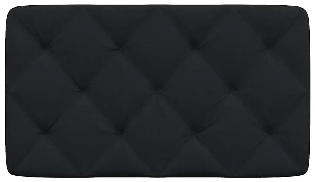 fekete szövet fejtámla párna 90 cm