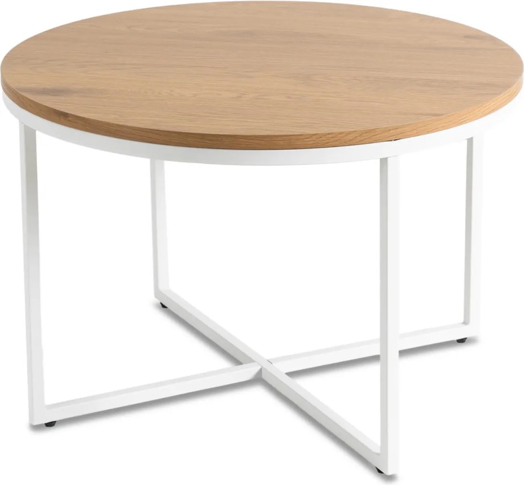 Asztal tölgy arany/fehér színben HANTEL