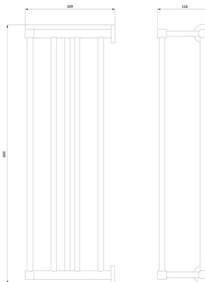 OMNIRES MP60920CR - Fali törölközőtartó MODERN PROJECT 60 cm fényezett króm