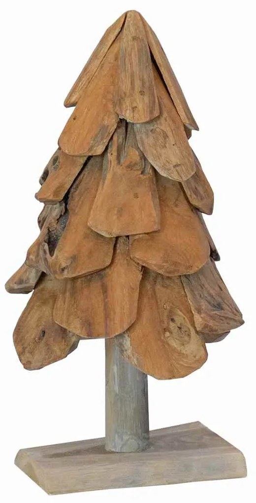 Karácsonyfa állvánnyal Barna 60 cm Tömör tíkfa