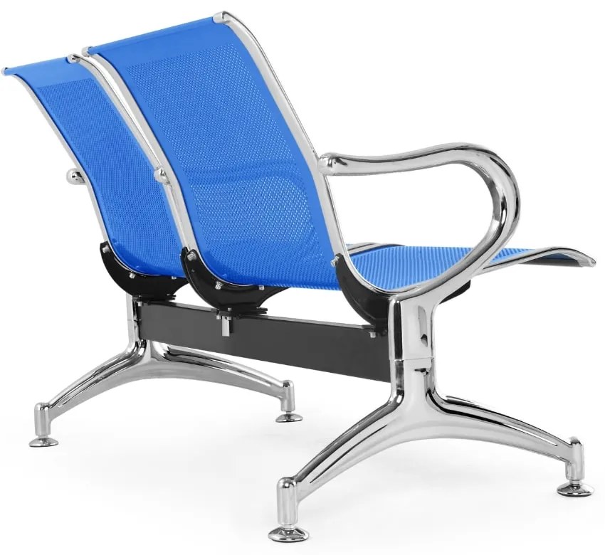 Fém pad a váróterembe REST, 2 ülés, kék