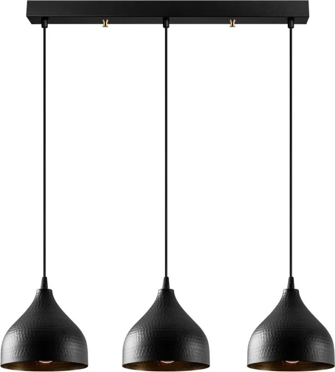 Tattoo függőlámpa, fekete-arany