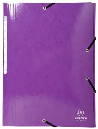 Gumis mappa, karton, A4, EXACOMPTA Iderama, lila (EX55826E)