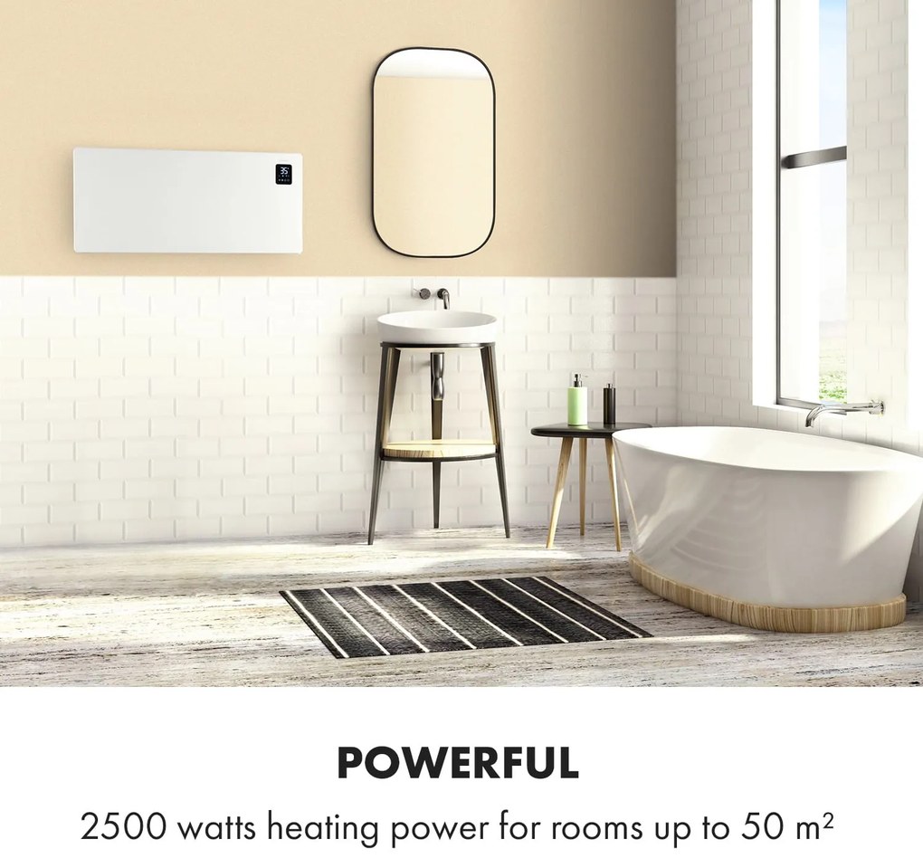 Klarstein Bansin Smart 2500, konvektor, 2500 W, vezérlés applikáción keresztül