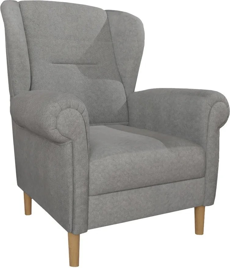 Világosszürke füles fotel Swan – Ropez