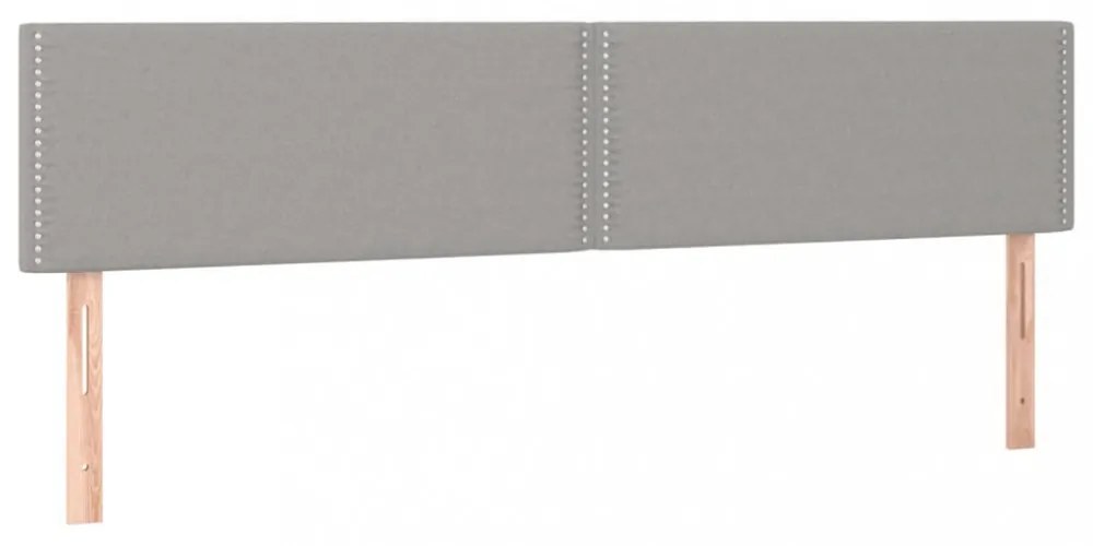 világosszürke szövet LED-es fejtámla 180x5x78/88 cm