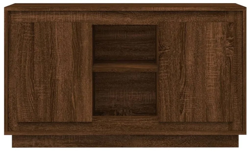 barna tölgyszínű szerelt fa tálalószekrény 102 x 35 x 60 cm