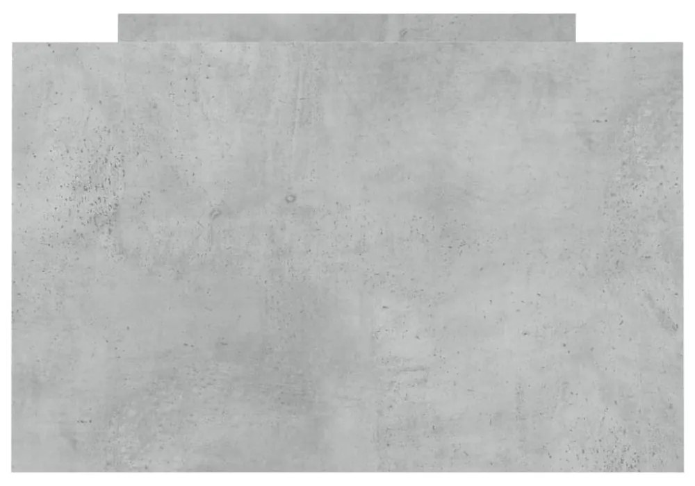 betonszürke ágykeret fej- és lábtámlával 75 x 190 cm