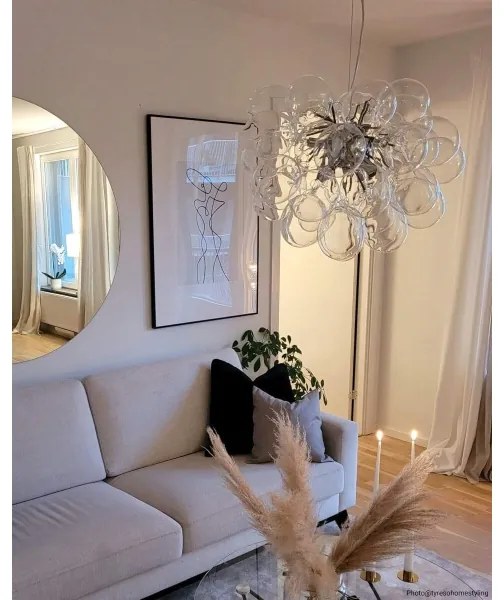 ByRydens 4200440-7002 - Csillár zsinóron GROSS 8xG9/4W/230V átlátszó