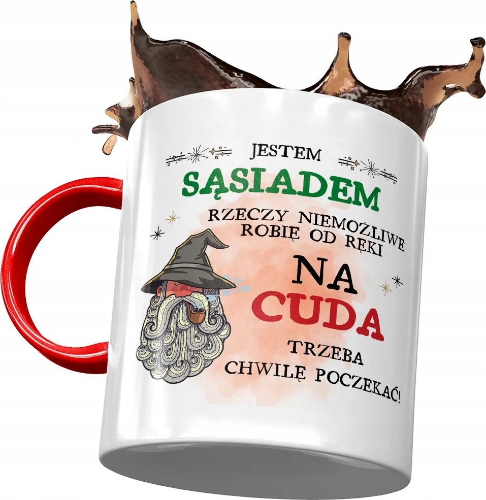 Piros Bögre A Szomszédnak Várni kell Egy Pillanatot Nyomtatott Fotóval