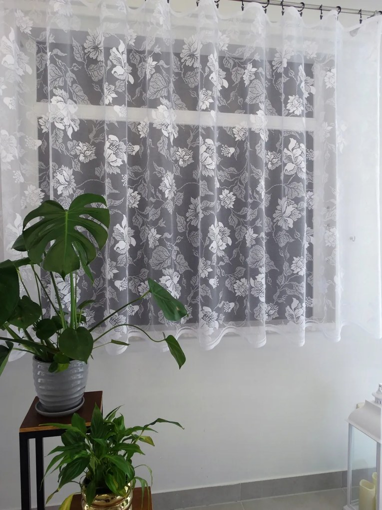 Mg Függöny jacquard 629/64 Fehér 350x160cm készre varrt Bt