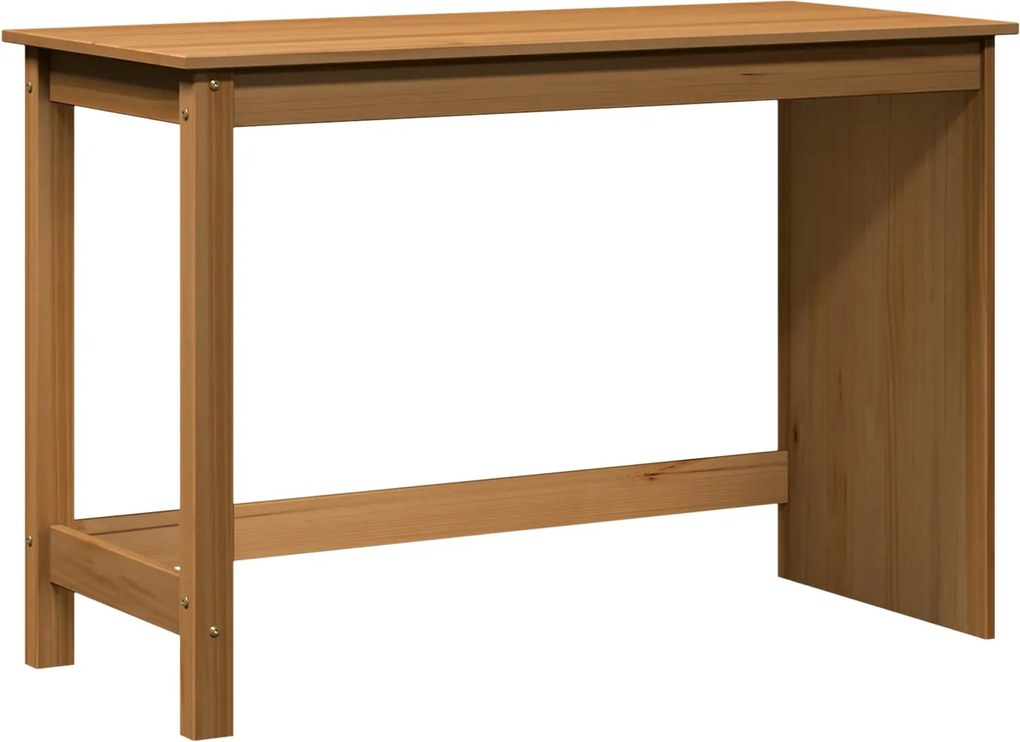 vidaXL Asztal Méz barna 112 x 50 x 75 cm Tömör fenyőfa