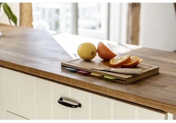 WENKO 53064100 - Vágódeszka 32,5x22,5 cm barna/tarka