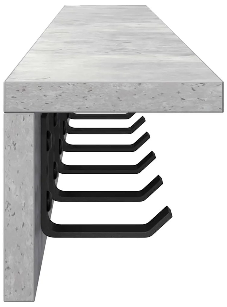 Fali Kabáthorog Beton szürke 100 x 10.5 x 10.5 cm Faanyag