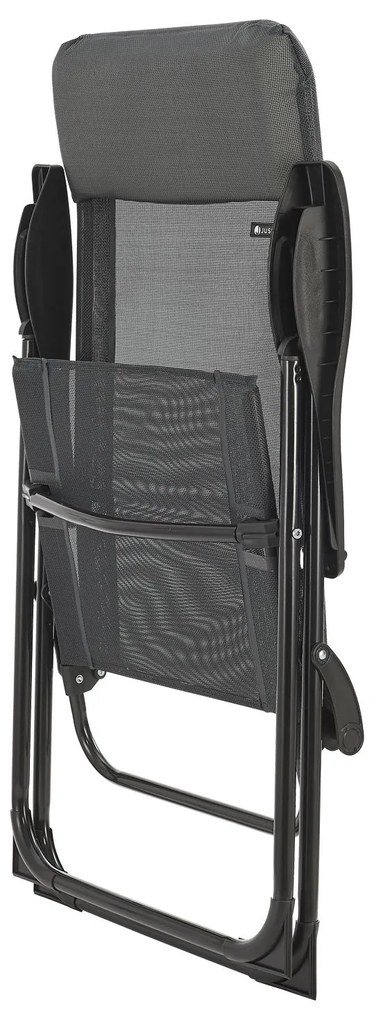 Torri kempingszék (2 db) állítható háttámlával - antracit