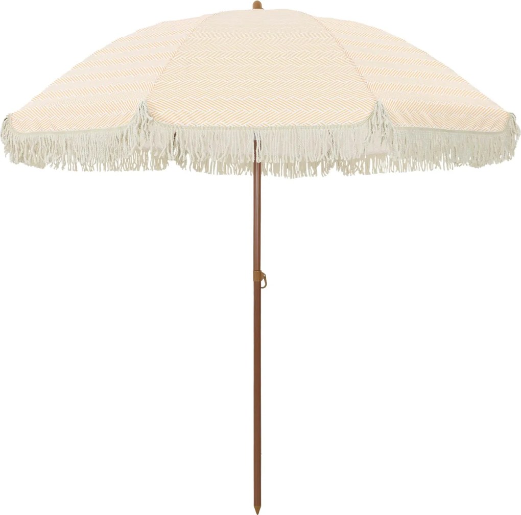 vidaXL Tengerparti napernyő Sárga és Fehér 205 x 205 x 210 cm