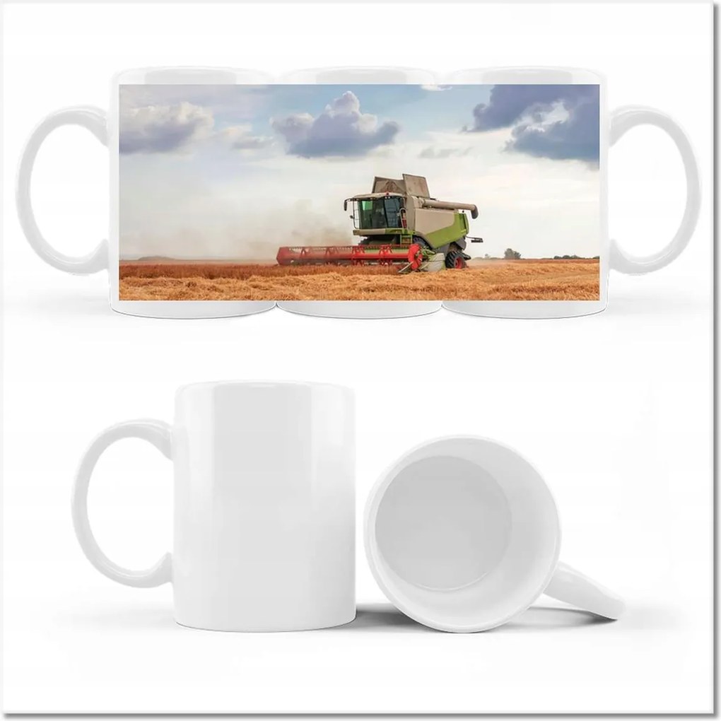 Fotó bögre Kombájn a gabonamezőn