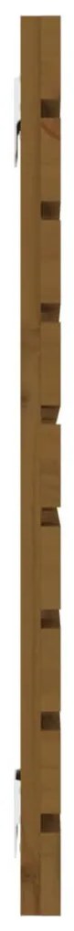 mézbarna tömör fenyőfa fali fejtámla 146 x 3 x 63 cm