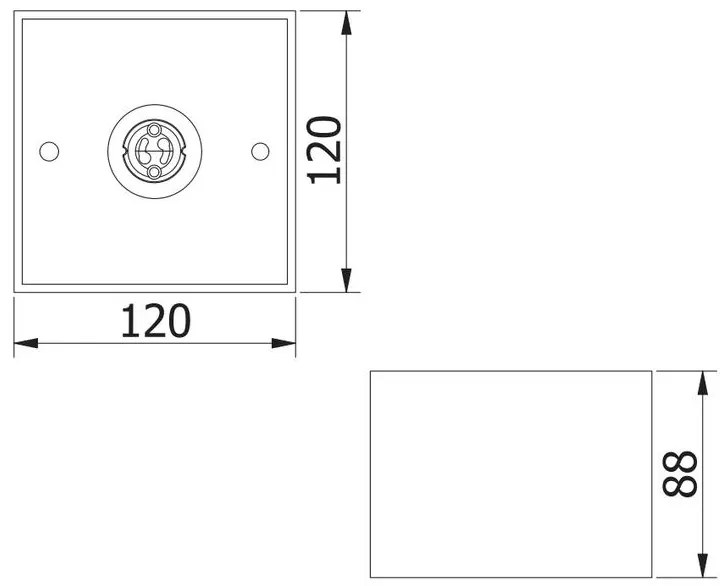 Lámpa Mennyezeti lámpatest SAKURA, aluminium, 120x120x85 mm,IP20,1xES111 négyzet, fehér