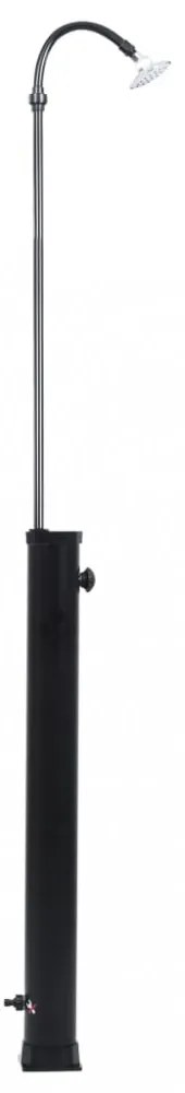 fekete napelemes kerti zuhany 215 cm 8 l