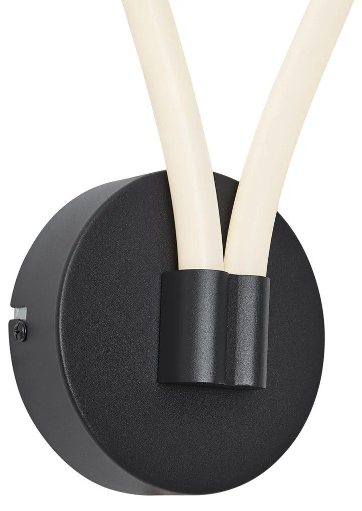 Modern fekete fali lámpa LED-del, 3 lépésben dimmelhető - Keri