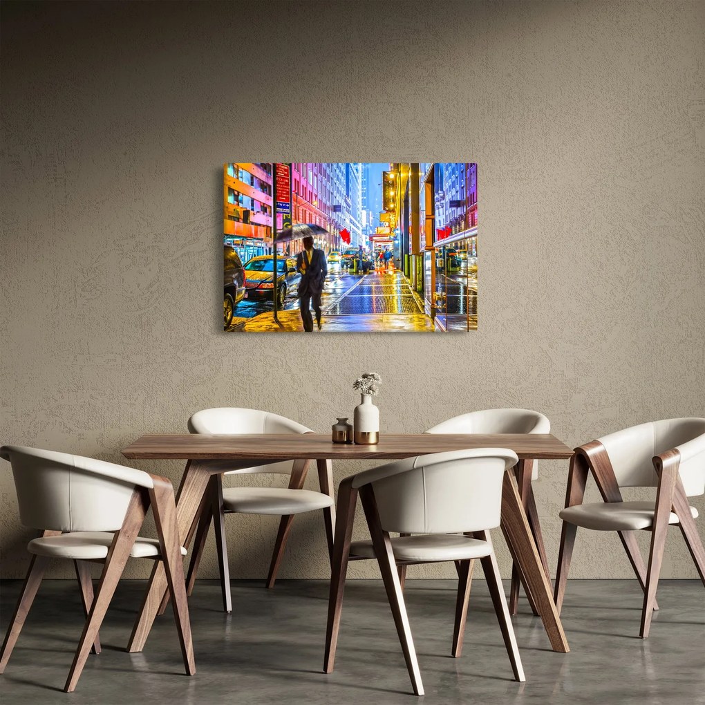 Kép - Város neonfényben (90x60 cm)