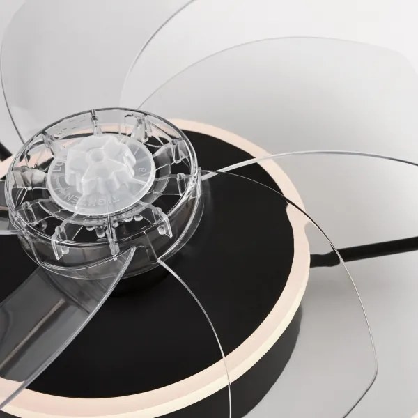 LED Mennyezeti lámpa ventilátorral FARGO LED/37W/230V fekete + távirányító