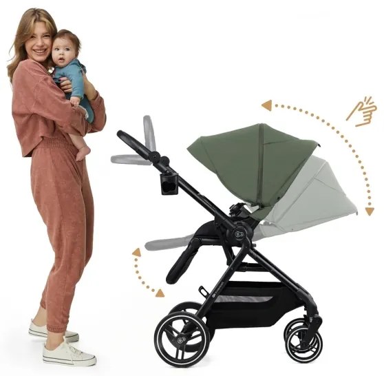 KINDERKRAFT SELECT - Kombinált 2 az 1-ben babakocsi YOXI Mystic zöld