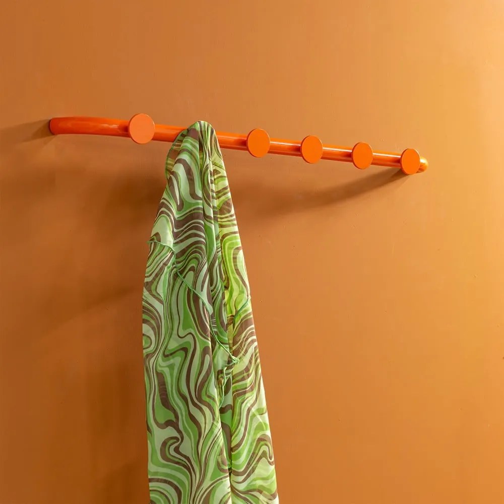 Narancssárga fém fali fogas 75 cm Retro – Spinder Design