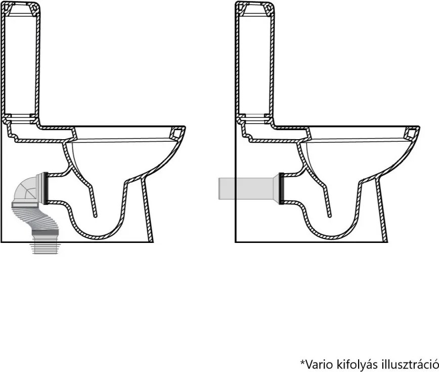 CeraStyle BELLA monoblokk WC - WC tartály - öblítőszelep