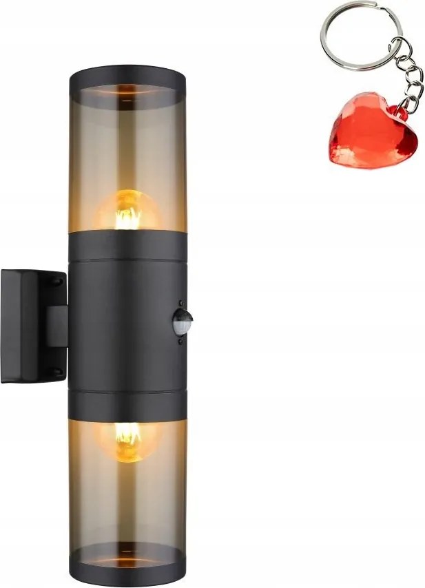 Kültéri fali lámpa felső-alsó érzékelővel Xeloo 32014-2BSS Globo