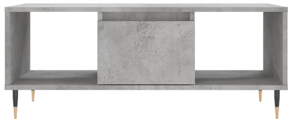 Betonszürke szerelt fa dohányzóasztal 90x50x36,5 cm
