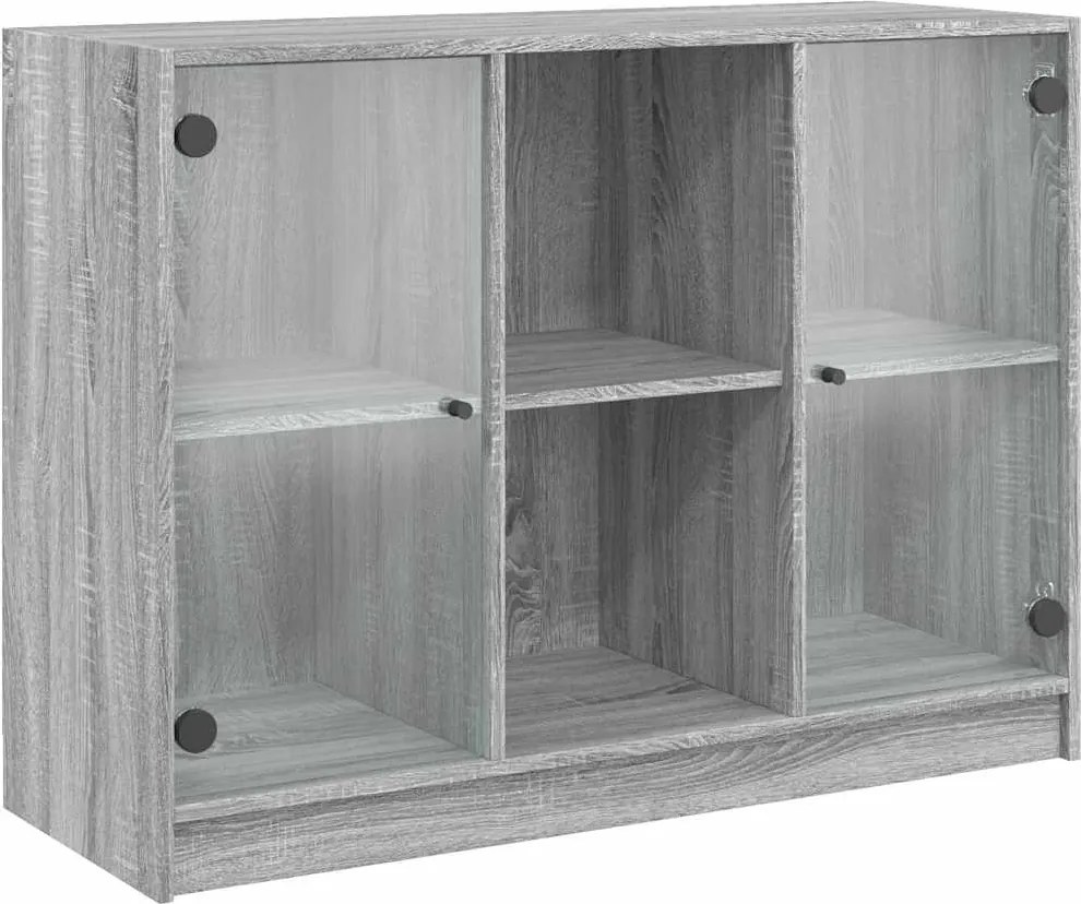 vidaXL szürke sonoma színű szerelt fa tálalószekrény 102x37x75,5 cm