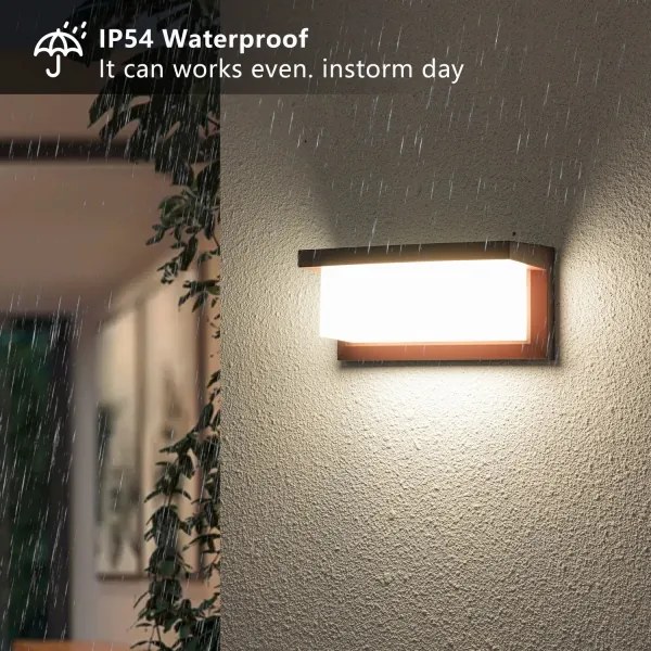 Brilagi - LED kültéri fali lámpa érzékelővel BRICKY LED/12W/230V barna IP54