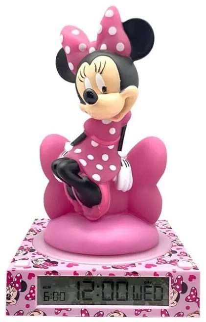 Disney Minnie Chic 3D éjszakai lámpa és ébresztőóra
