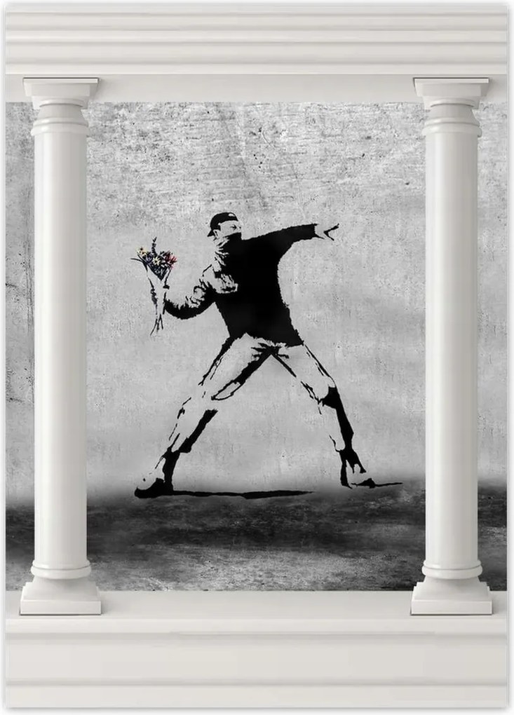Poszterek 50x70 Banksy Virágszóró