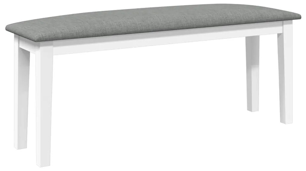 fehér tömörfa gumiból pad 110 cm