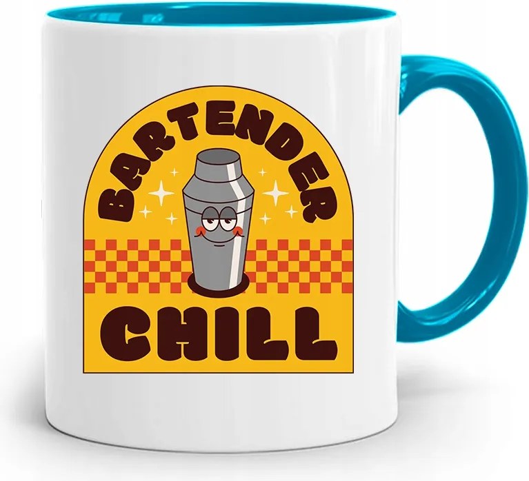 Kék Bögre Csaposnak Bartender Chill Ajándék fényképes nyomattal