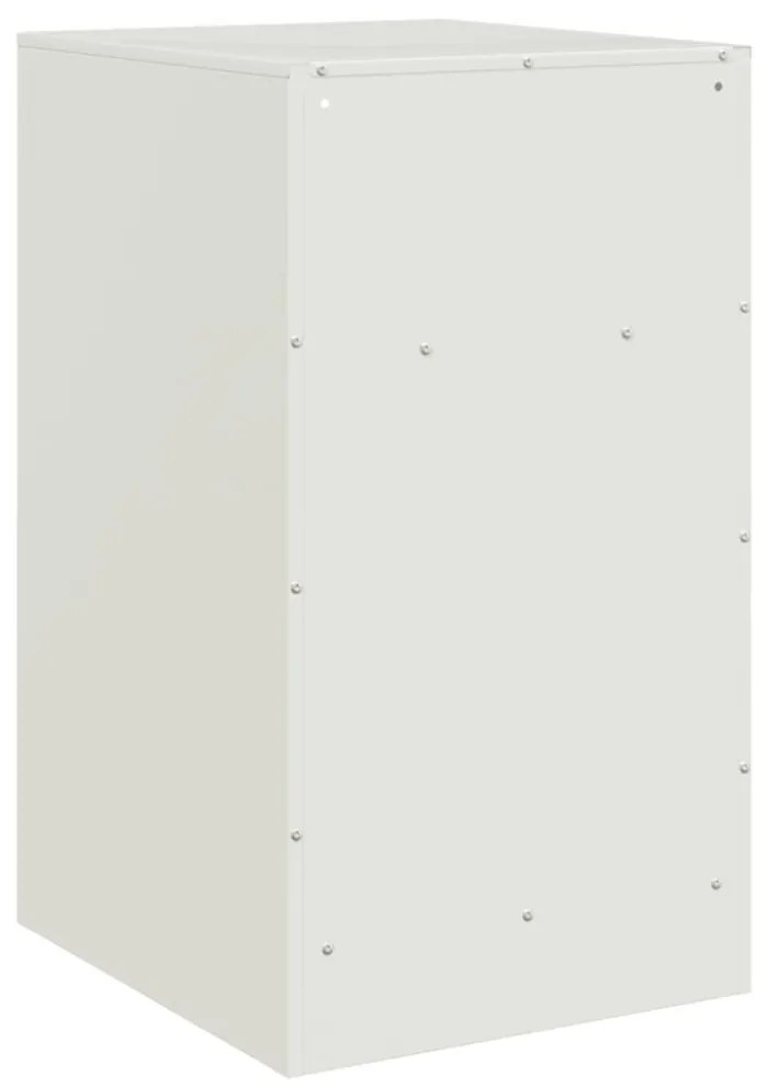 2 db fehér acél éjjeliszekrény 34,5x39x62 cm