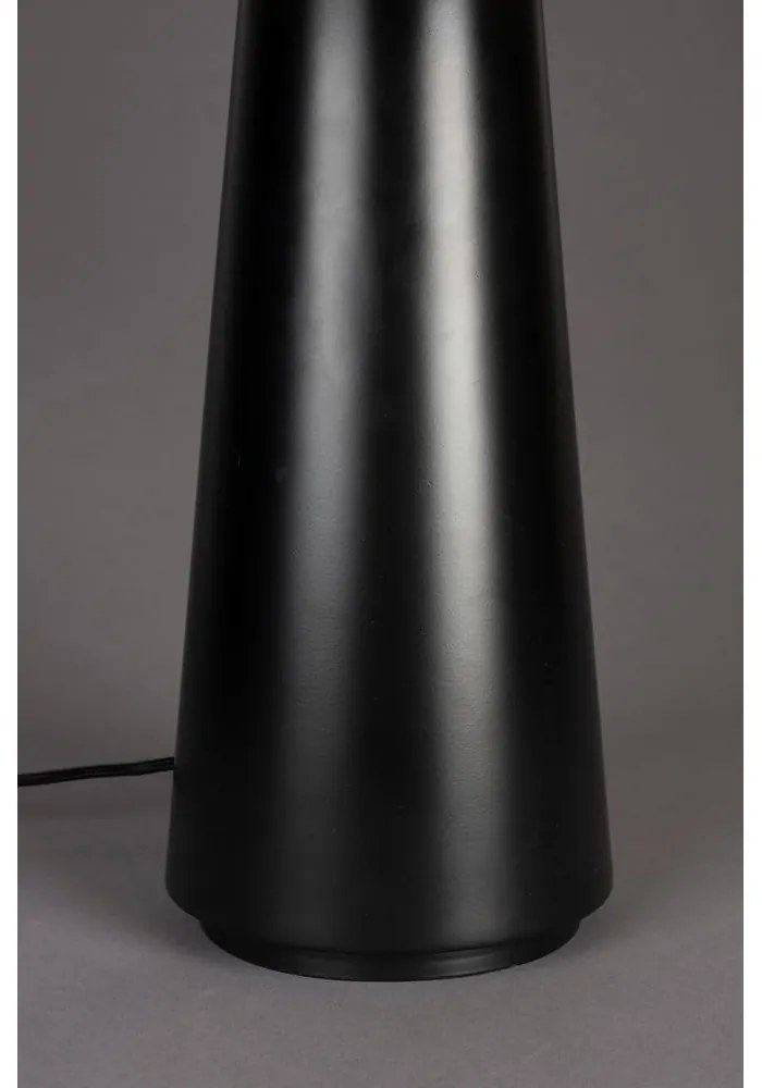 Fekete-fehér asztali lámpa textil búrával (magasság 62 cm) Elon – Dutchbone