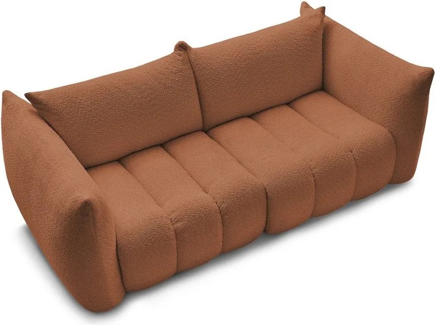 Narancssárga buklé kanapé 234 cm Azra – Bobochic Paris