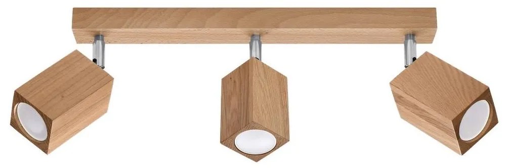 Sollux SL.1037 - Spotlámpa KEKE 3xGU10/40W/230V tölgy