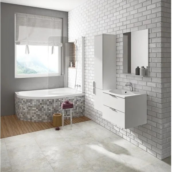 Ravak CL21000000 - ROSA sarokkád 160x105 cm akril/fehér